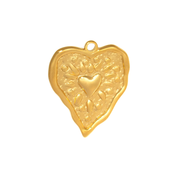 Gold Charm Sacred Heart Coin