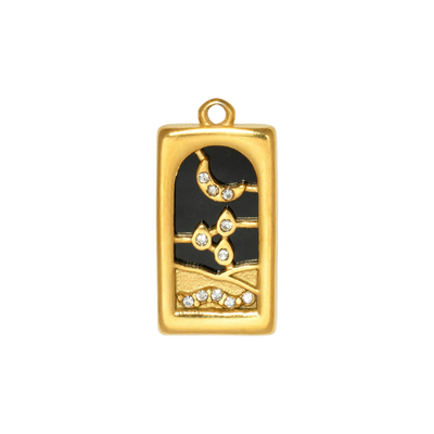 Gold Charm Crescent Moon II