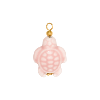 Gold Charm Pink Turtle
