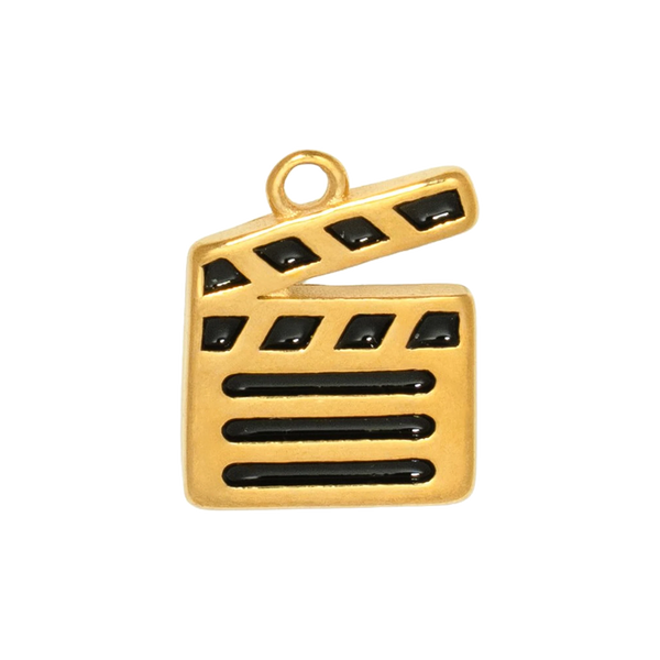 Gold Charm Clapperboard