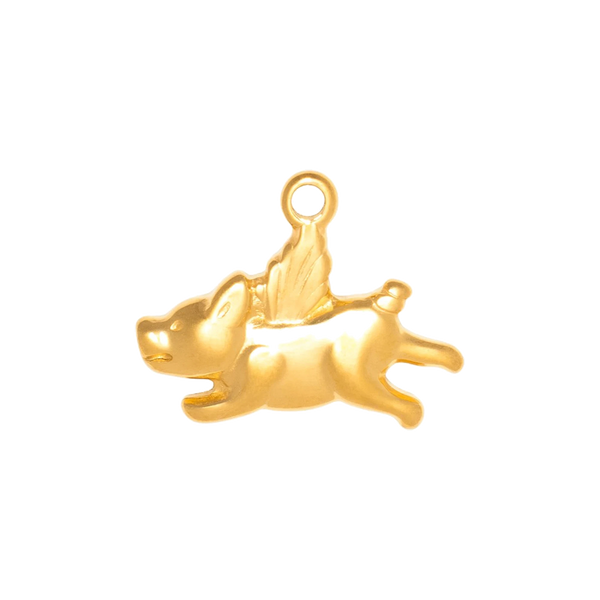 Gold Charm Turquoise Stone