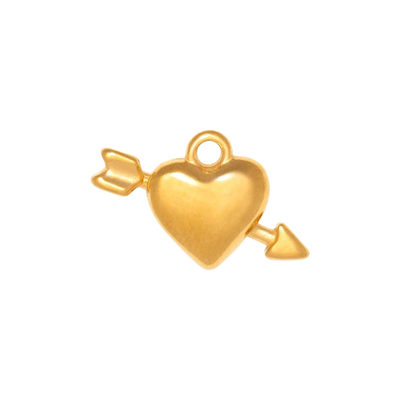 Gold Charm Cupid Heart