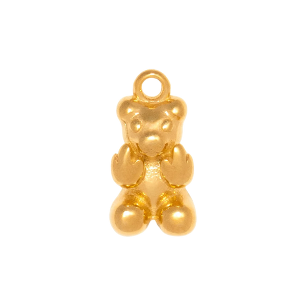 Gold Charm Teddy Bear