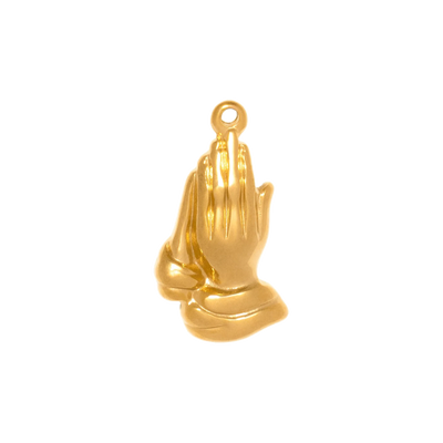Gold Charm Praying Hands