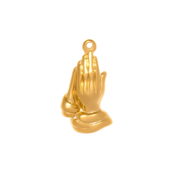 Gold Charm Praying Hands