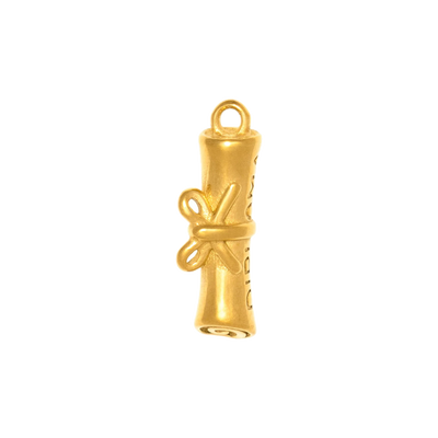 Gold Charm Diploma Scroll