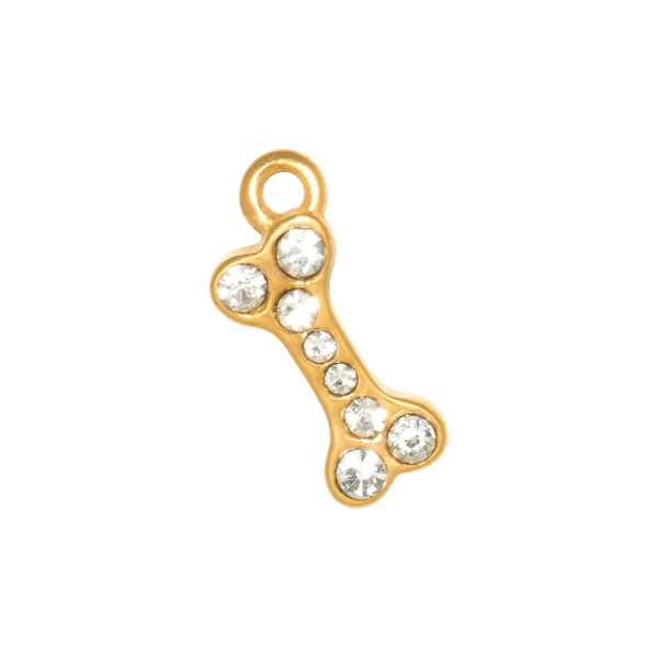 Gold Charm Crystal Bone