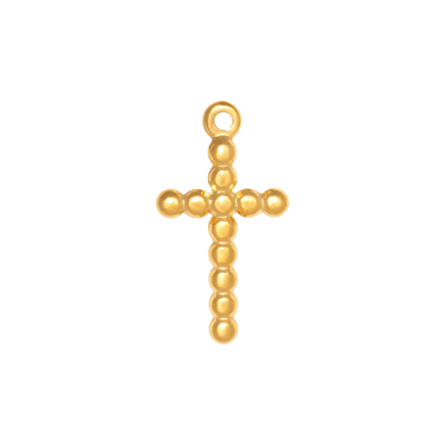 Gold Charm Beaded Cross II