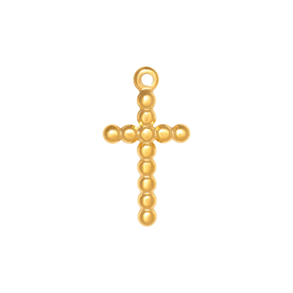 Gold Charm Beaded Cross II