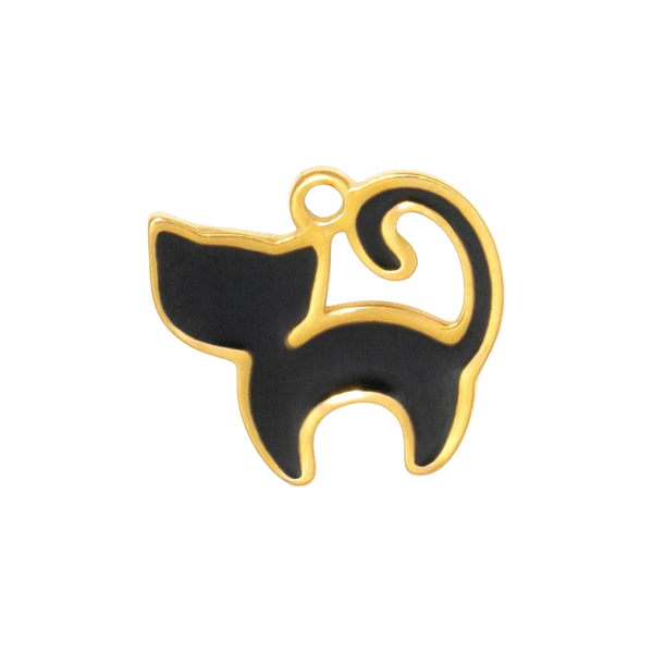 Gold Charm Black Cat III