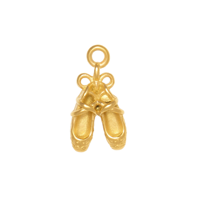 Gold Charm Ballet Slippers