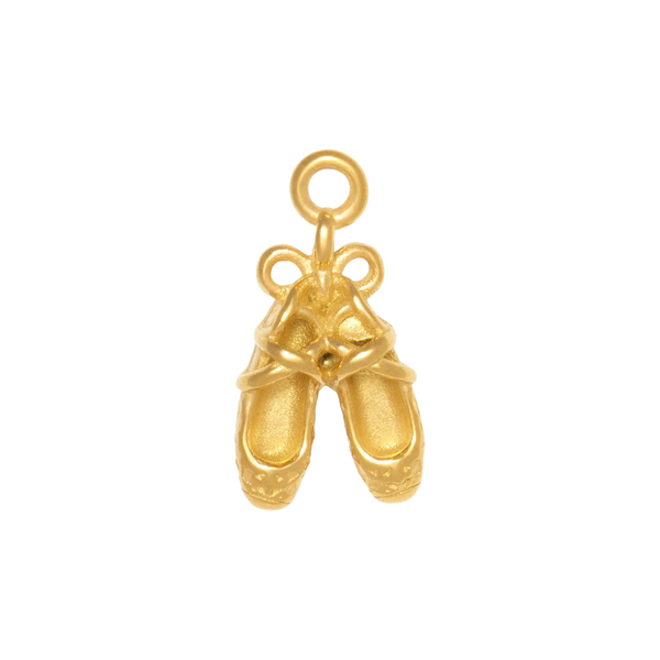 Gold Charm Ballet Slippers
