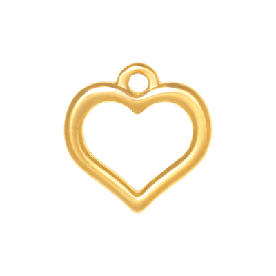 Gold Charm Open Heart