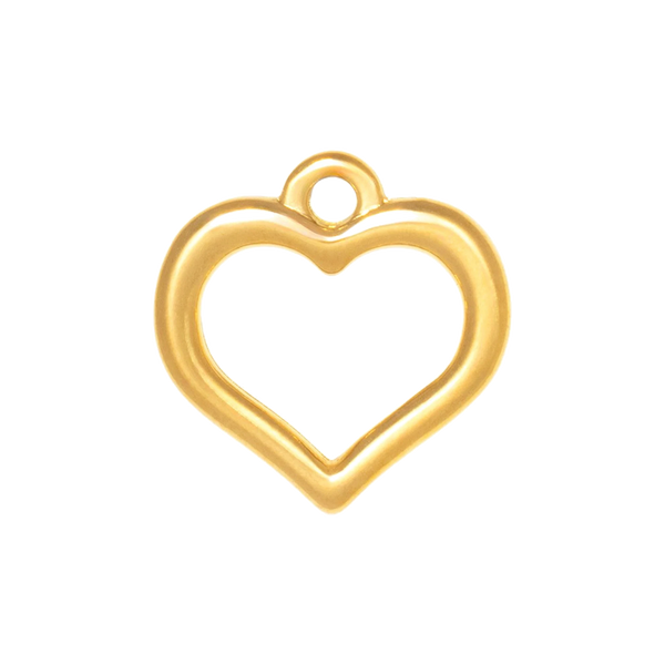 Gold Charm Open Heart