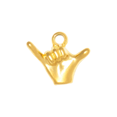 Gold Charm Shaka Hand