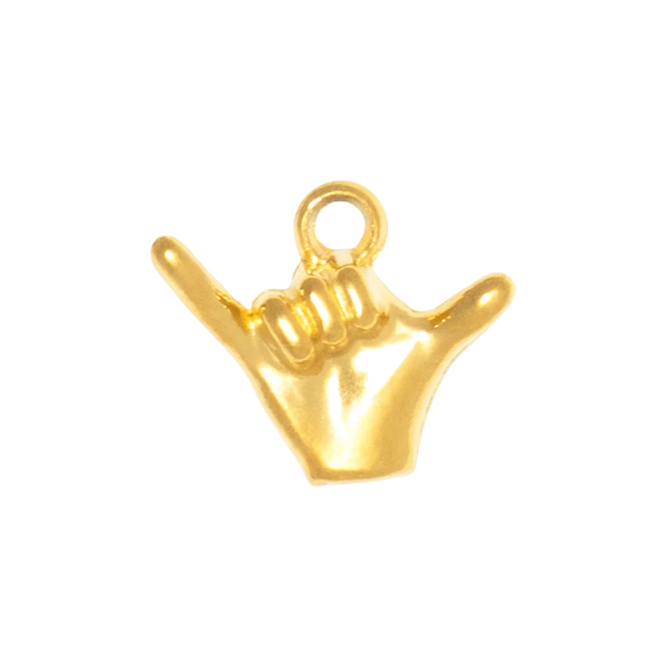 Gold Charm Shaka Hand