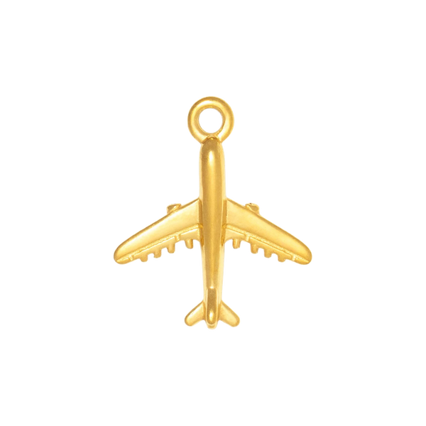 Gold Charm Airplane