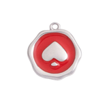 Silver Red Spade