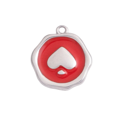 Silver Red Spade