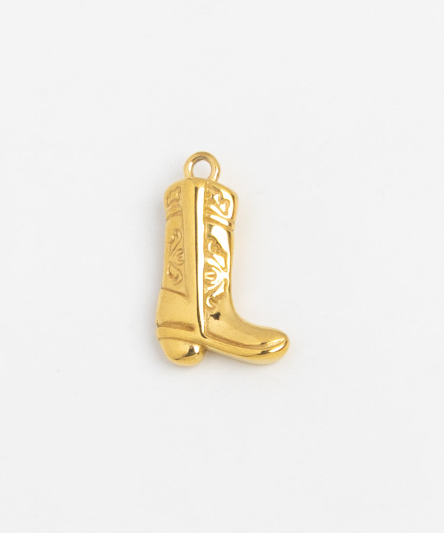 Gold Charm Cowboy Boot