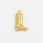 Gold Charm Cowboy Boot