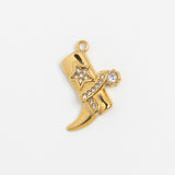 Gold Charm Crystal Star Boot