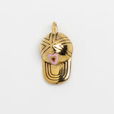Gold Charm Beanie Heart