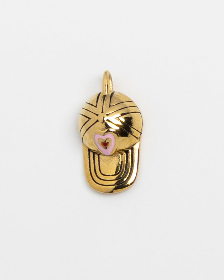 Gold Charm Beanie Heart
