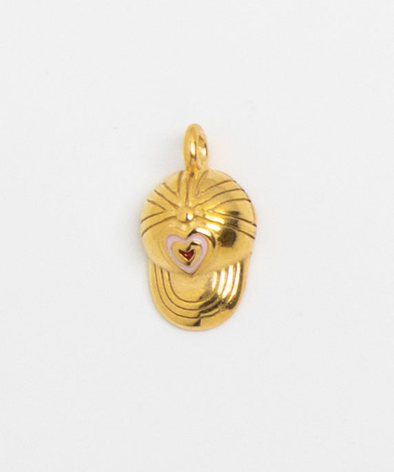 Gold Charm Heart Cap