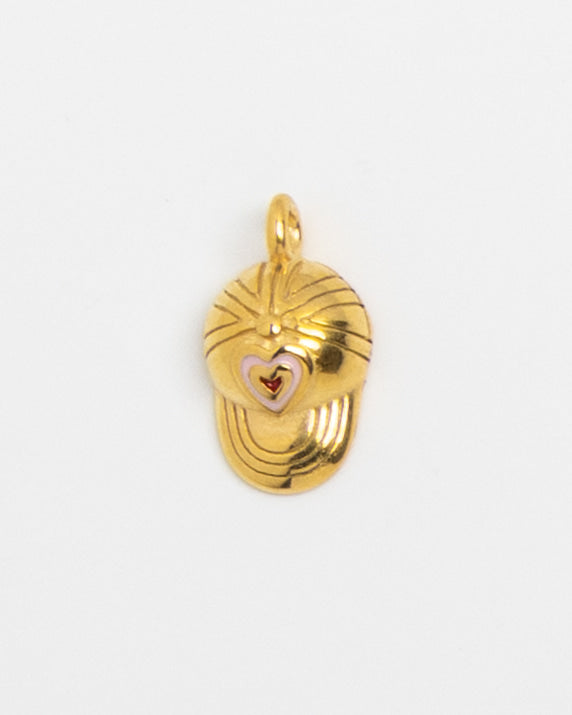 Gold Charm Heart Cap