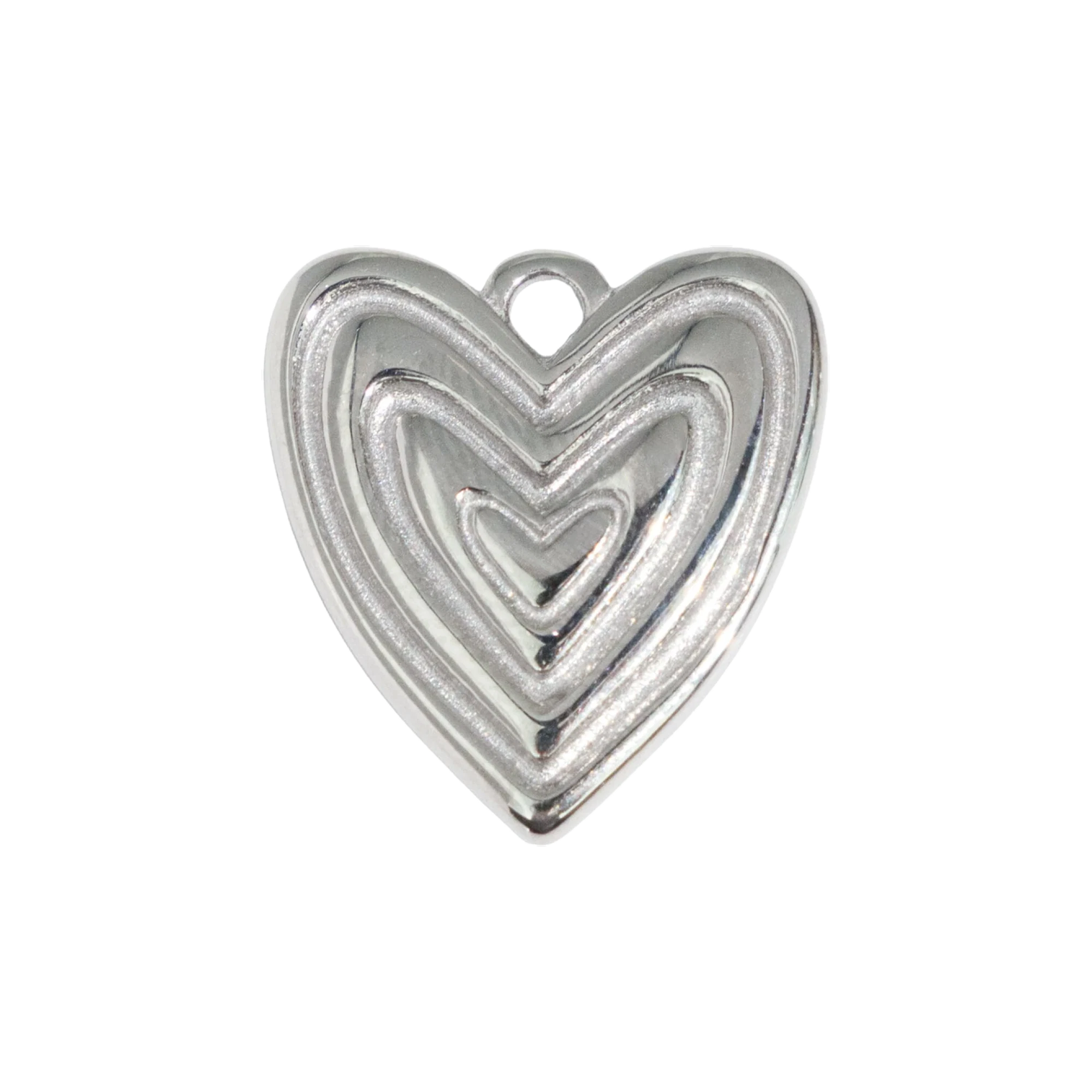 Silver Layered Heart