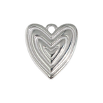 Silver Layered Heart