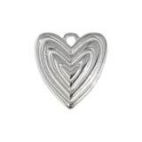 Silver Layered Heart