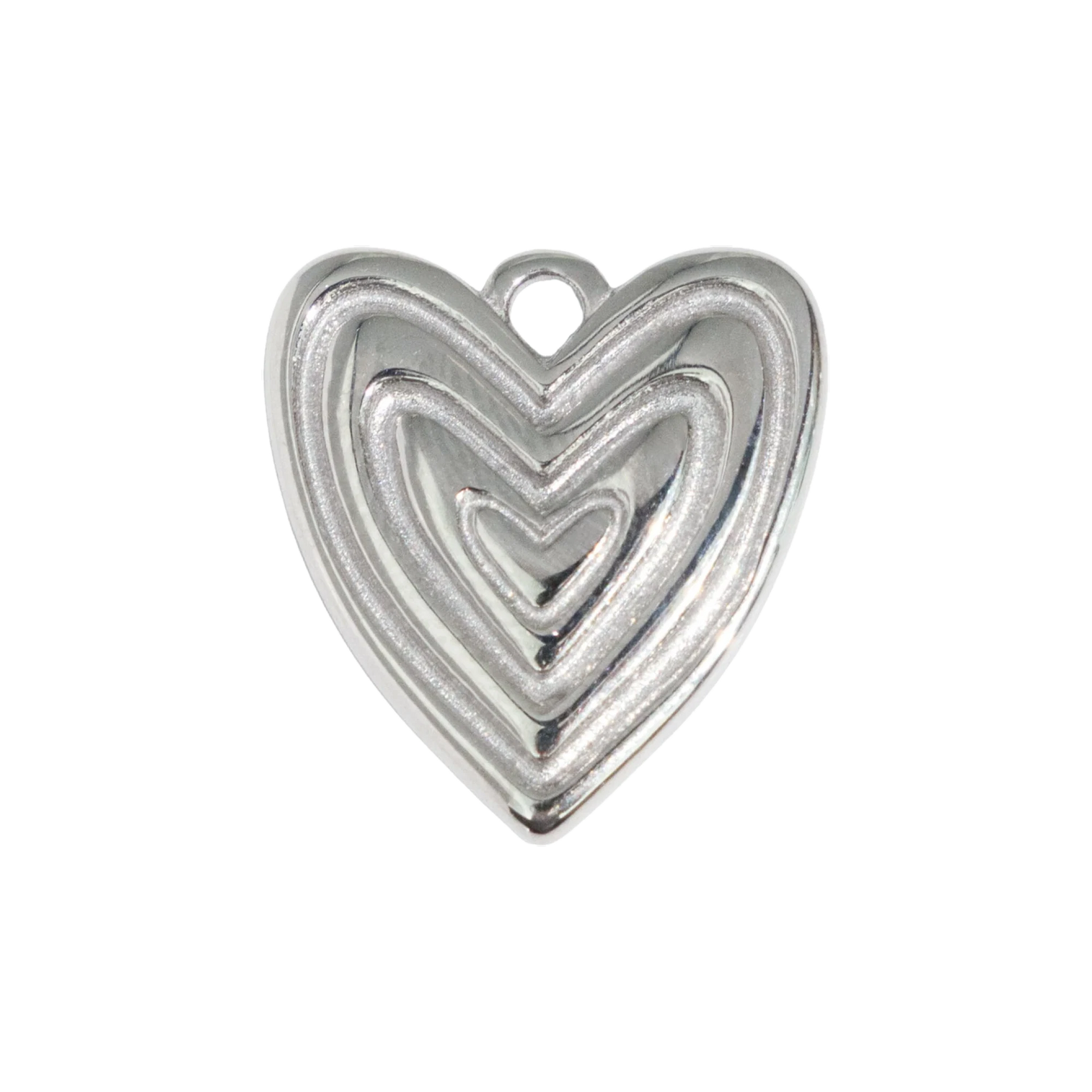 Silver Layered Heart