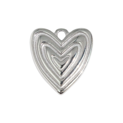 Silver Layered Heart