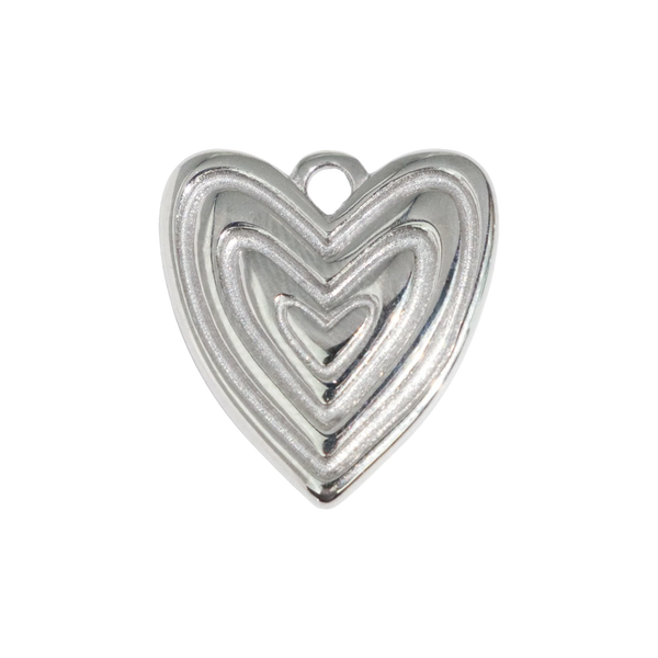 Silver Layered Heart
