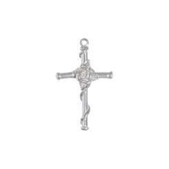 Silver Rose Cross