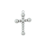 Silver Beaded Cross