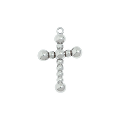 Silver Beaded Cross