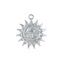 Silver Sun Moon Face