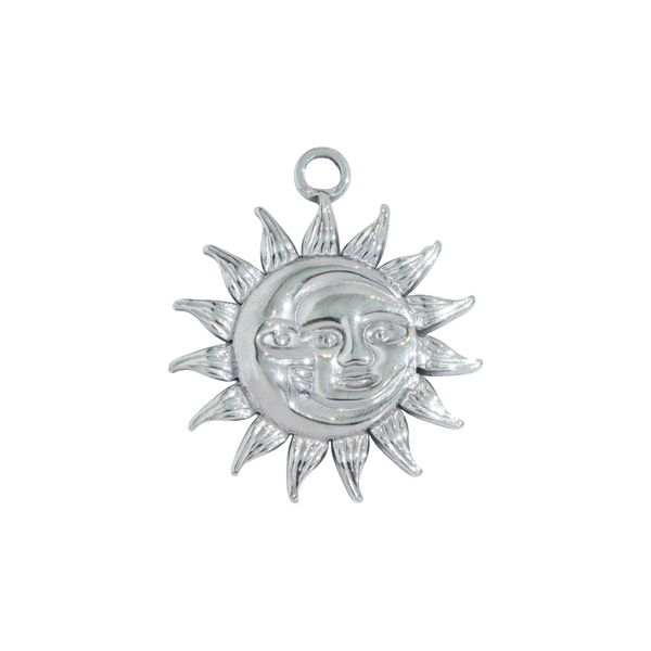 Silver Sun Moon Face