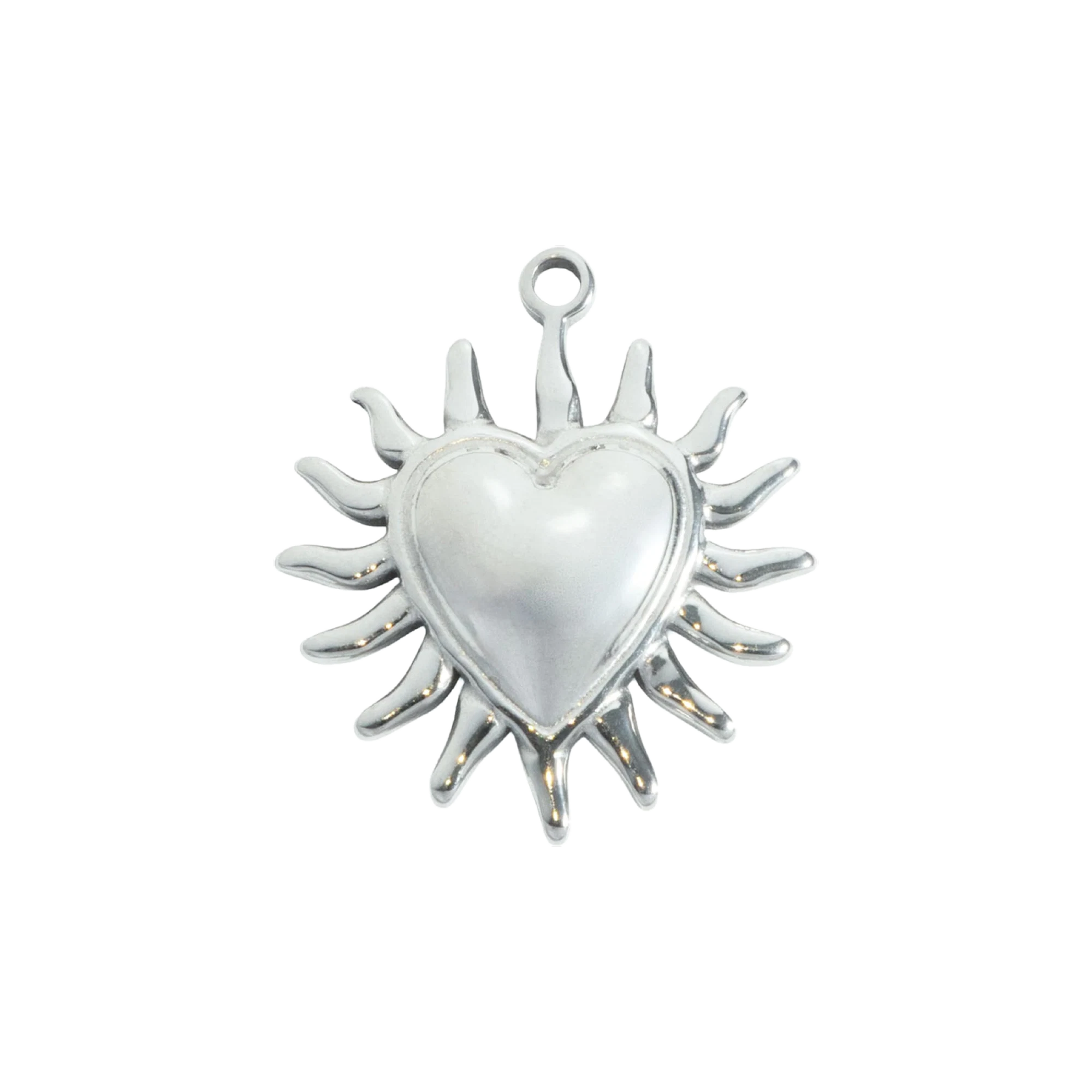 Silver Radiant Heart