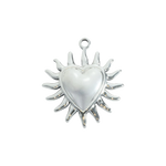 Silver Radiant Heart