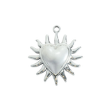 Silver Radiant Heart