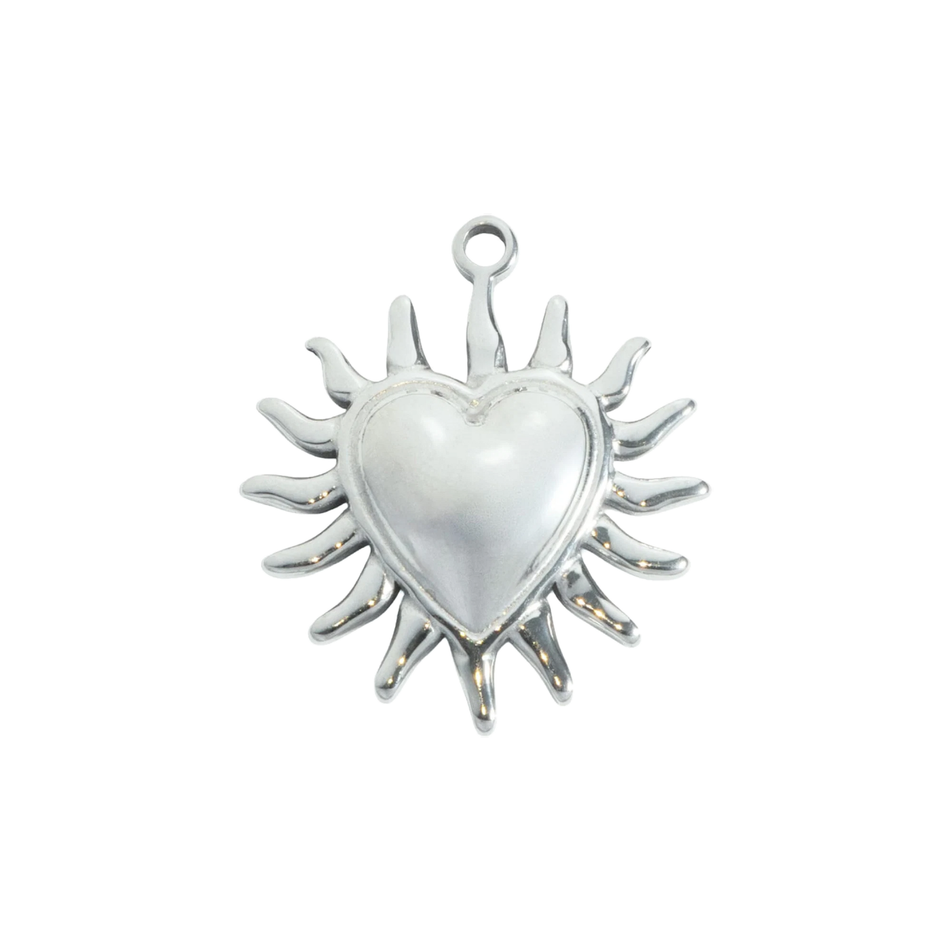 Silver Radiant Heart
