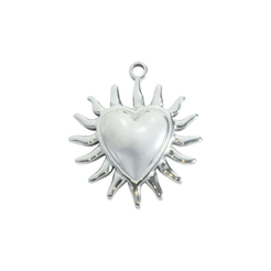 Silver Radiant Heart