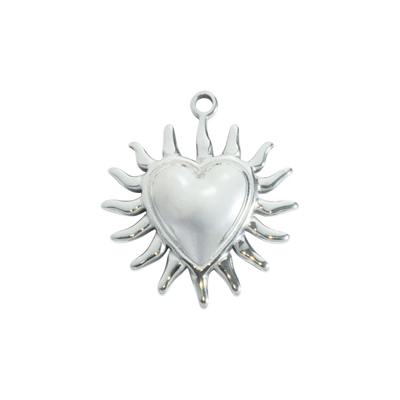 Silver Radiant Heart
