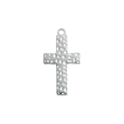 Silver Hammered Cross