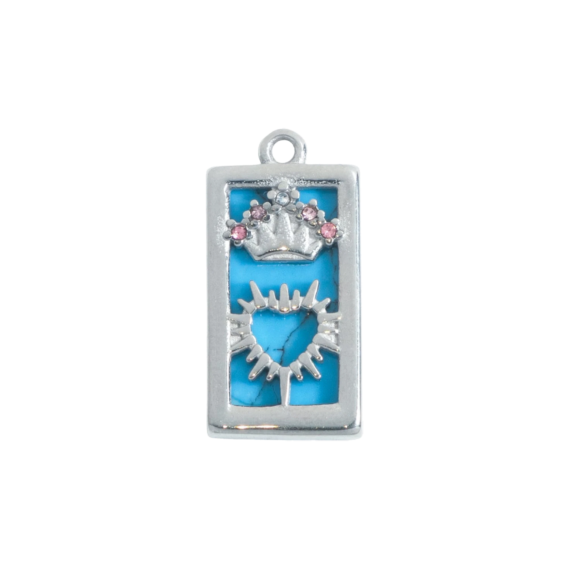 Silver Crown Heart