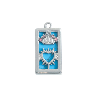 Silver Crown Heart